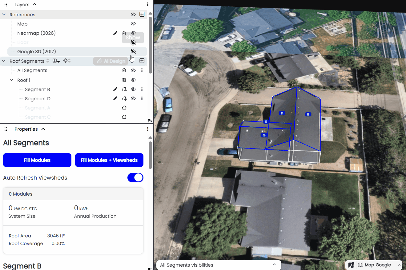 adjusting connected roofs