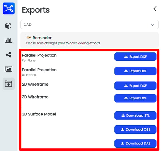 export cad files