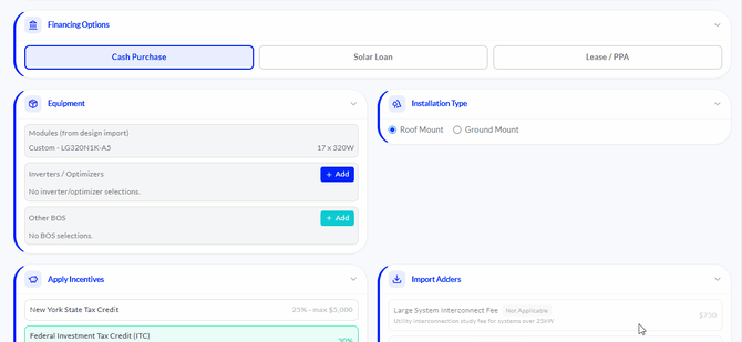 financing options - proposal
